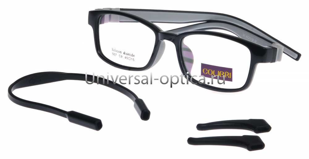 Оправа детская пластиковая Colibri 507 c. 9 (мягк. флекс) c резиночкой и стопперами от Торгового дома Универсал || universal-optica.ru