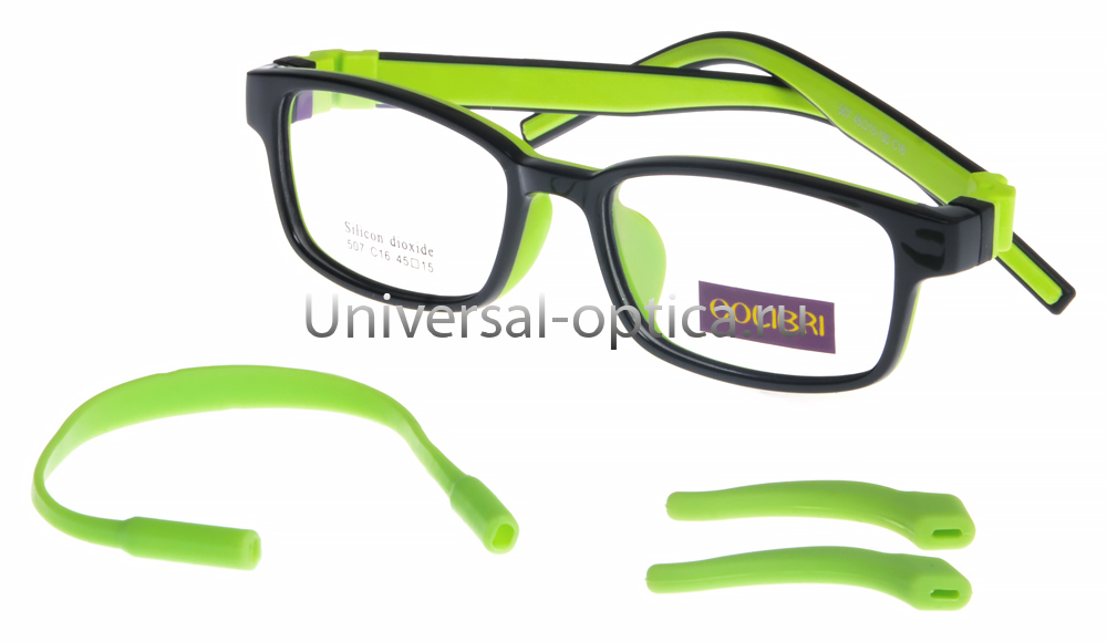 Оправа детская пластиковая Colibri 507 c. 16 (мягк. флекс) c резиночкой и стопперами от Торгового дома Универсал || universal-optica.ru