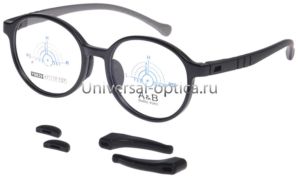 Оправа детская пластиковая A&B Y8829 c. 1 со стопперами от Торгового дома Универсал || universal-optica.ru