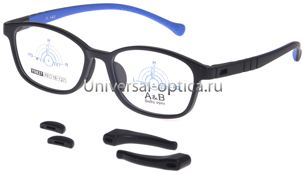 Оправа детская пластиковая A&B Y8837 c. 2 со стопперами от Торгового дома Универсал || universal-optica.ru
