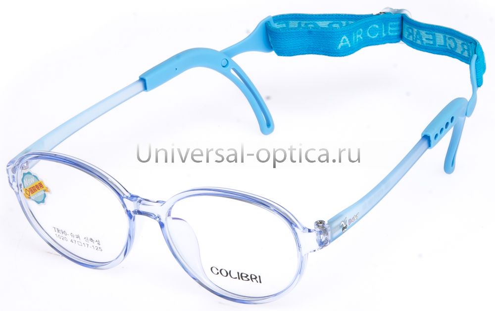 Оправа детская пластиковая Colibri new 1020 c. 3 (гибкий заушн.) с резиночкой  от Торгового дома Универсал || universal-optica.ru