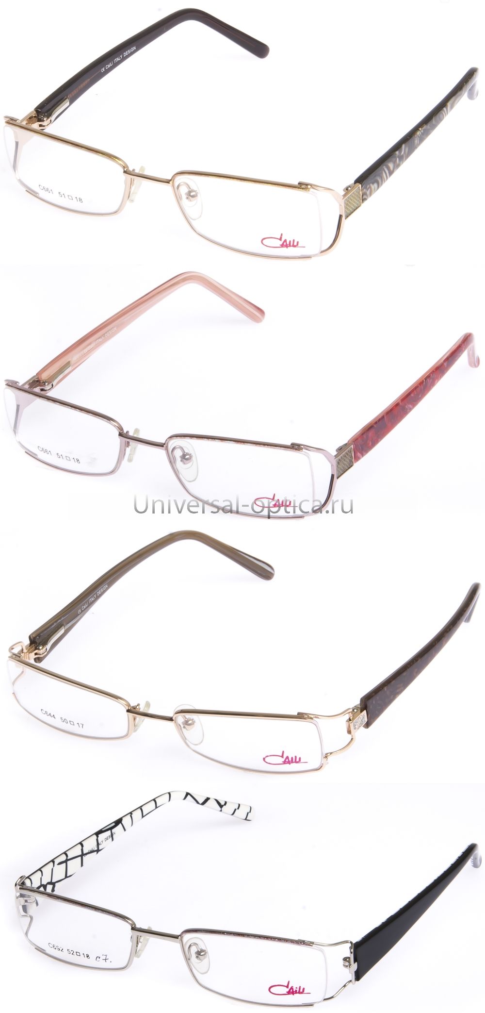 Оправа металлическая Caili жен/полуобод от Торгового дома Универсал || universal-optica.ru