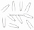 Пинцет 50 мм  (упаковка 10 шт)%%% (белый (силик. наконеч.) С-685)