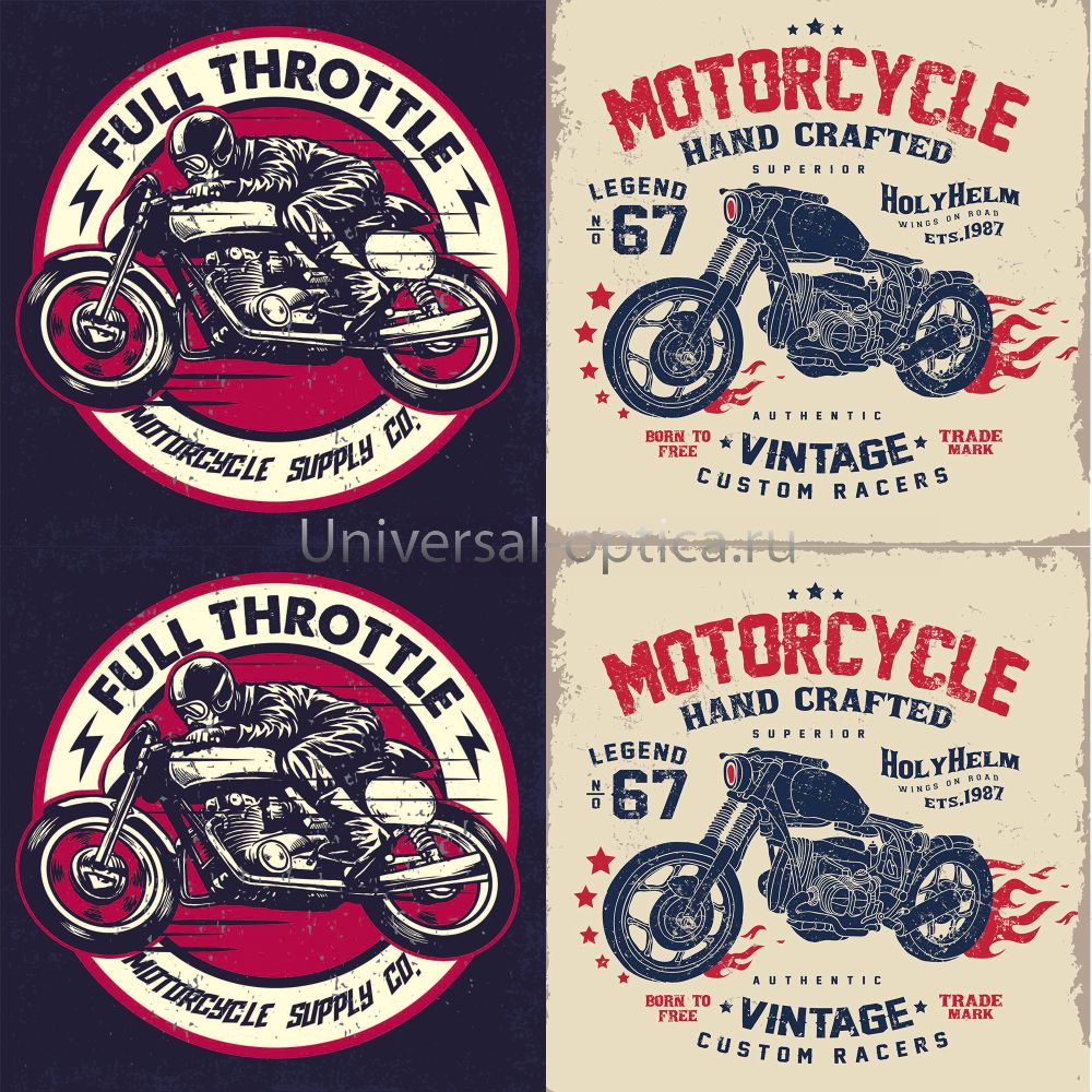 Салфетка из MF "УНИВЕРСАЛ" в индивидуальной упаковке (4шт.) Байкеры (18*18см) Китай от Торгового дома Универсал || universal-optica.ru