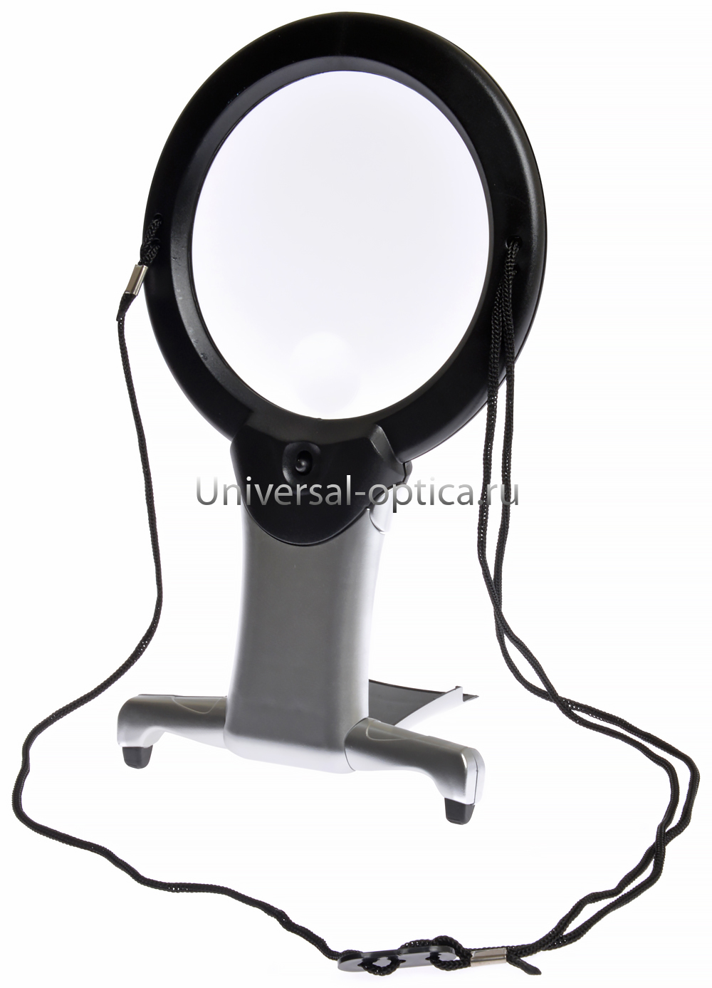 Лупа полимерная для рукоделия d.107 (х2, х6) биф., на шнурке, с подсв. от Торгового дома Универсал || universal-optica.ru