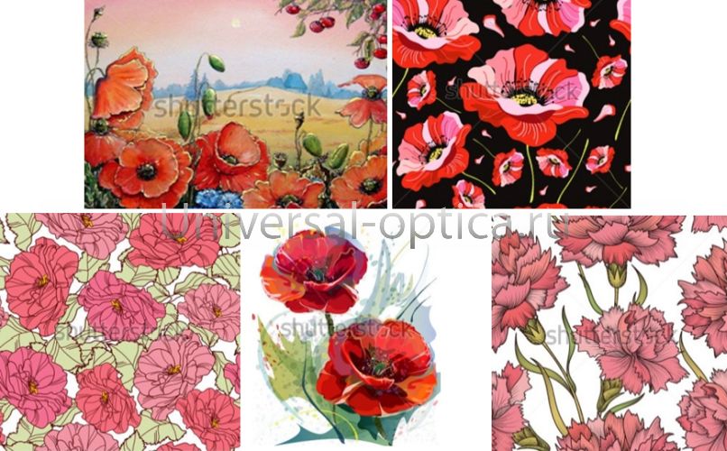 Салфетка из MF "УНИВЕРСАЛ" в индивидуальной упаковке (5шт.) Цветы - 5 (15*18см) Китай от Торгового дома Универсал || universal-optica.ru