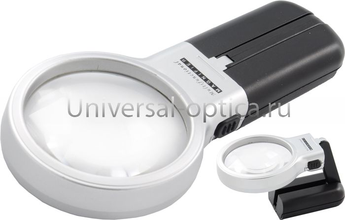 Лупа полимерная 16-70 (х3) с подсв. на подст. от Торгового дома Универсал || universal-optica.ru