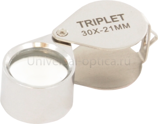 Лупа мет. 11-21 (х10) склад. юв. (Jeweler's loupe-Triplet) от Торгового дома Универсал || universal-optica.ru