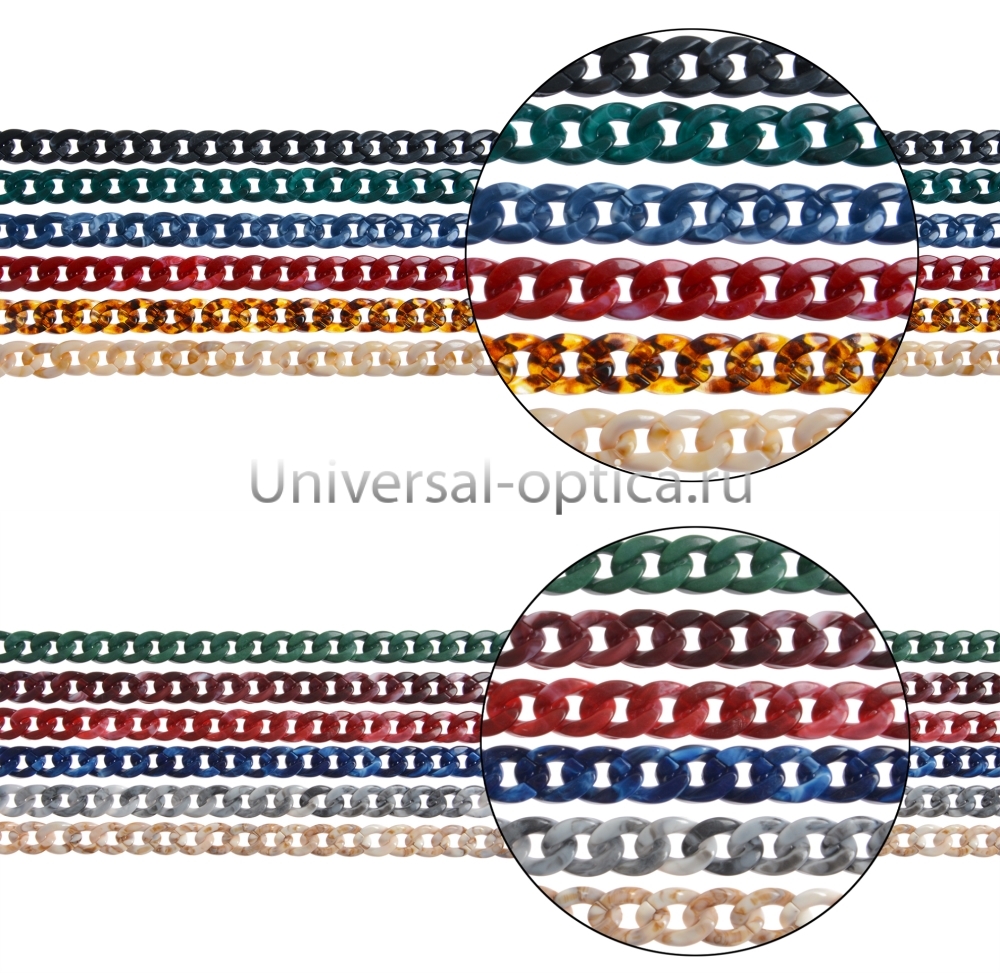 Цепочка полимерная в ассортименте (упаковка 6 шт) ассорти-3 от Торгового дома Универсал || universal-optica.ru