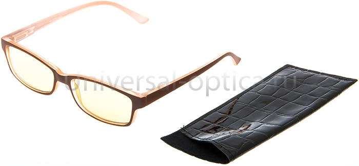 8608-4 очки для работы на комп. Panorama (меланин) в футляре 0.00 от Торгового дома Универсал || universal-optica.ru