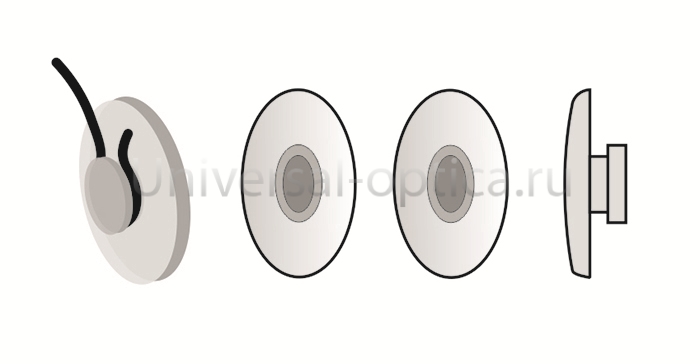 Носовые упоры №22 ("под петлю"), 10 мм (25 пар.) от Торгового дома Универсал || universal-optica.ru