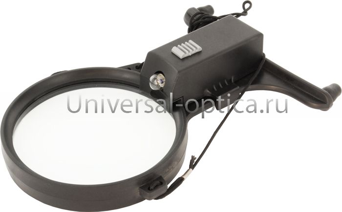 Лупа полимерная для рукоделия d.100 (х2,5) на шнурке, с подсв. от Торгового дома Универсал || universal-optica.ru
