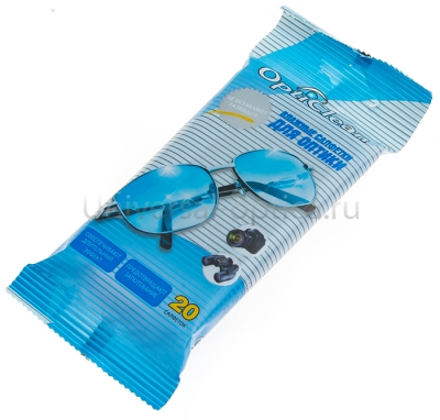 Салфетка влажная "OptiClean" для оптики (20 шт.) картинка от Торгового дома Универсал || universal-optica.ru Салфетка влажная "OptiClean" для оптики (20 шт.) от Торгового дома Универсал || universal-optica.ru