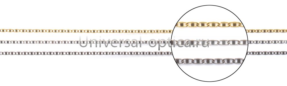 Цепочка металлическая в ассортименте (упаковка 10 шт) с плоским плетением от Торгового дома Универсал || universal-optica.ru