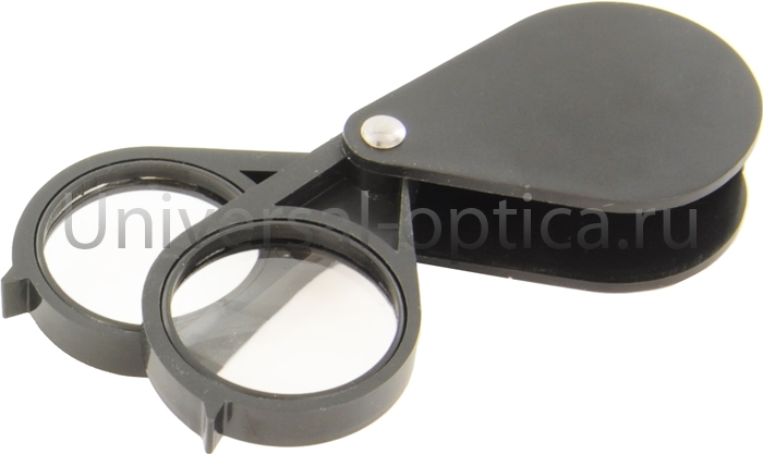 Лупа полимерная 18-30 (х10) складн. двойная от Торгового дома Универсал || universal-optica.ru