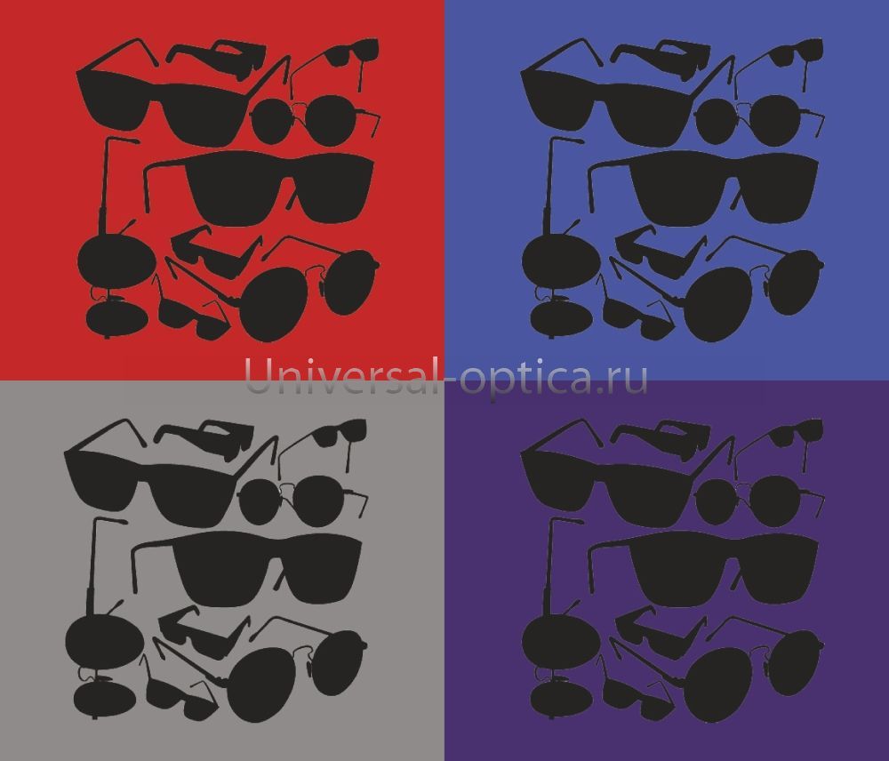 Салфетка из MF "УНИВЕРСАЛ" в ИУ (4шт.) Солнцезащитные очки (15*18см) от Торгового дома Универсал || universal-optica.ru