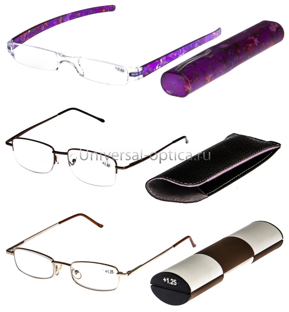  очки корригирующие "Ассорти" в футляре от Торгового дома Универсал || universal-optica.ru