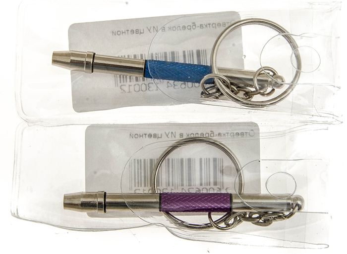 Отвертка-брелок в индивидуальной упаковке цветной от Торгового дома Универсал || universal-optica.ru