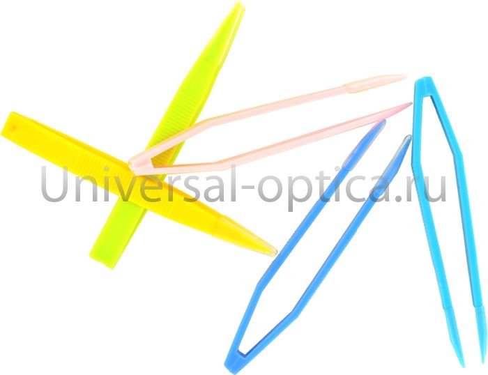 Пинцет 8 см С-683/С (цветной) (силик. наконеч.) (упаковка 10 шт) от Торгового дома Универсал || universal-optica.ru