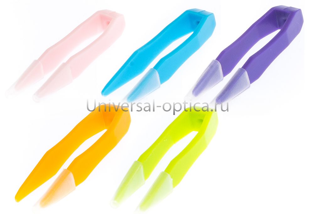 Пинцет 5 см С-685/С (цветной) (силиконовый наконечник) (упаковка 10 шт) %%% от Торгового дома Универсал || universal-optica.ru