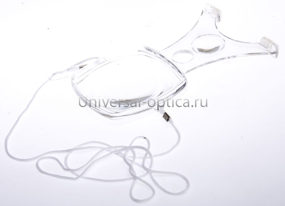 Лупа полимерная для рукоделия d.107 (х2, х4) на шнурке (11088) от Торгового дома Универсал || universal-optica.ru