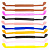 Шнурок для очков силиконовый (цветные, плоские (10 шт))